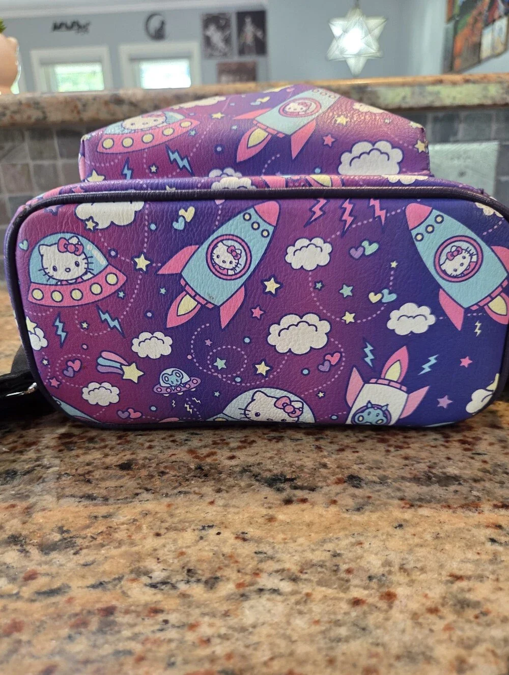 Loungefly Mini Backpack Sanrio Hello Kitty Stars Spaceships Zipper Adjustable